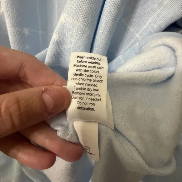 LC Lauren Conrad Twinkle Twinkle Pajamas Joggers White and Blue Size XL - Picture 6 of 11